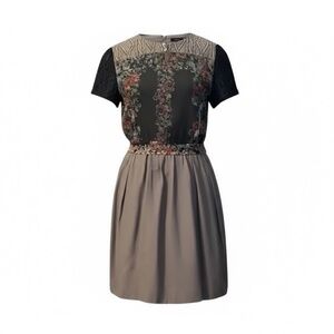 Anthropologie‎ Ailanto Women's Patchwork, Floral Gray Dress,  Size 6